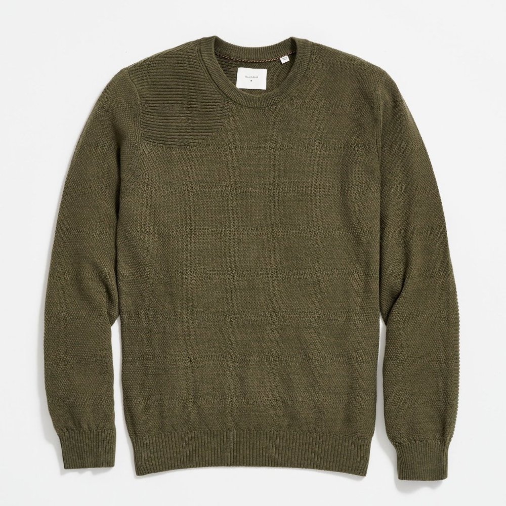 NWT Billy Reid Hunting Sweater, Fern Green